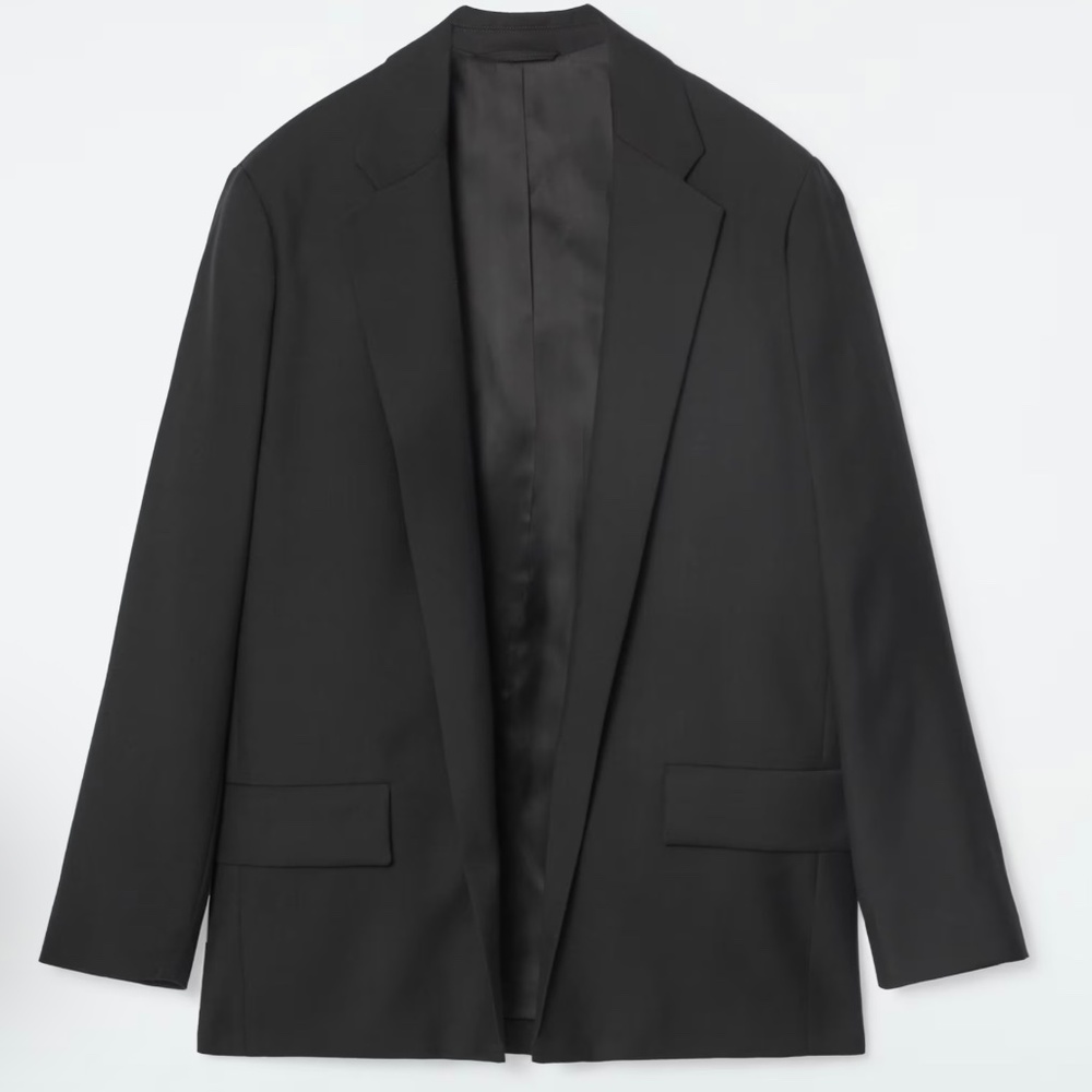 COS Blazer Black Wool Blazer Jacket Size 8 NWT